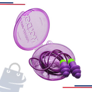 6405 Moldex Rockets Earplug, One Size, Reusable, Flanged, Purple/Bright Green Plug, 27 DB in Type is Uncorded