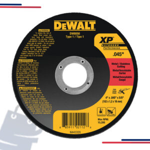 DW8062Z DeWalt Metal Cut Off Wheel, Type in Size 6" x .045 x 7/8 and RPM 10,100