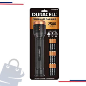 8272-DF1000 Duracell Aluminum Focusing LED Flashlight, 1000 in Lumens 2500 and Batteries Incl. Yes/9-AA