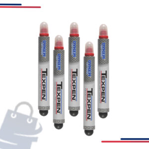 16033 ITW Dykem TEXPEN Industrial Steel Tip Paint Marker, Med Tip in Color Red