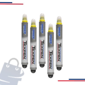 16033 ITW Dykem TEXPEN Industrial Steel Tip Paint Marker, Med Tip in Color Yellow