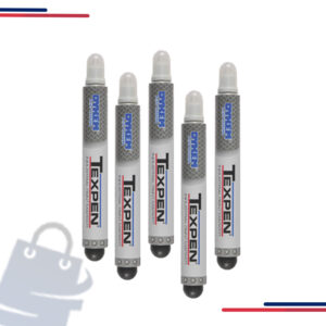 16033 ITW Dykem TEXPEN Industrial Steel Tip Paint Marker, Med Tip in Color White