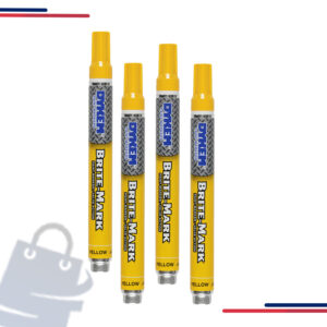 84002 ITW Dykem BRITE-MARK Permanent Paint Marker,Valve Action, Med Tip in Color Yellow