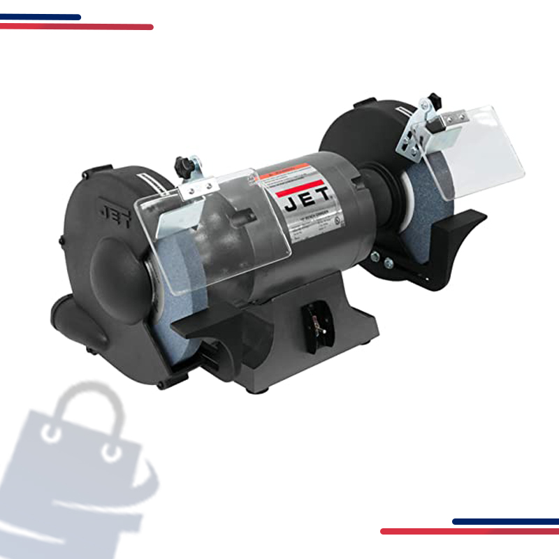 577103 Jet JBG-10B Bench Grinder, Wheel,1-1/2HP in Wheel Dia 6” x 3/4” and Motor 1/2 HP