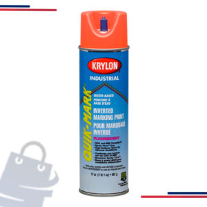 S03700 Krylon Industrial Quik-Mark WB Inverted Marking Paint in Color Fluorescent Safety Green