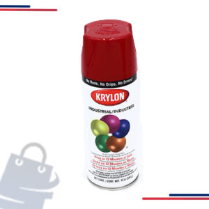 K01608 Krylon Industrial 5-Ball Int/Ext Smoke Gray,16 Oz in Color Cherry Red