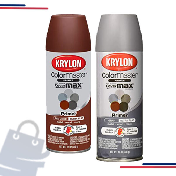 K02501 Krylon Industrial 5-Ball Int/Ext Leather Brown,16 Oz in Color Gray