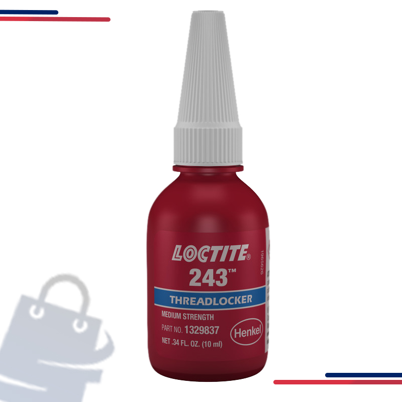 230718 Loctite Threadlocker, # 242, Medium Strength, Blue, 0.5ml Capsule in Series 242 and Strength Medium and Size 250 ml