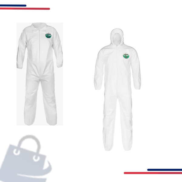 CTL414-2XL Lakeland CTL414 MicroMax® Coverall, 2X-Large, White, Hooded, Elastic, Case Qty:  25