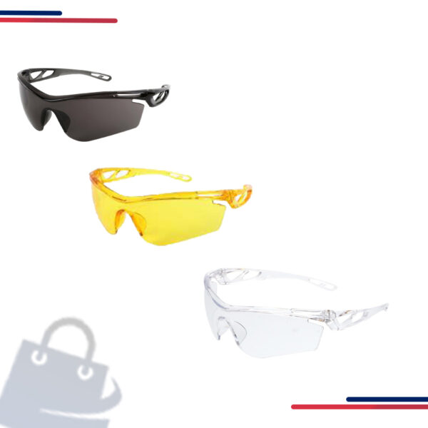 CL414 MCR Safety Checklite CL4 Series Safety Glasses in Lens Color I/O Clear Mirror and Temple Color Clear