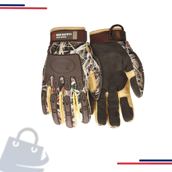 MO200M MCR Safety ForceFlex Mechanics Gloves, Synthetic, Brown in Size Medium