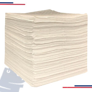 O1PH100 Essentials 15" X 18" Oil Only Single-Ply Heavyweight Sorbent Pads - 100 Count in Weight Type Heavy and Absorption 18 Gal