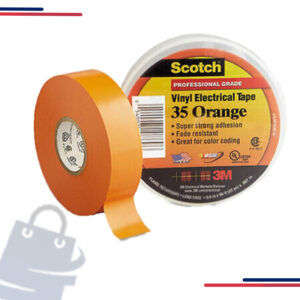 54007-10810 3M Scotch Vinyl Electrical Tape 35, 3/4" X 66', Qty: 100 per case in Color Orange and Size 3/4 in x 66 ft