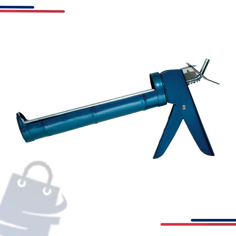 3985 Red Devil Caulking Gun, Half Barrel in Type is Skeleton and Color Red