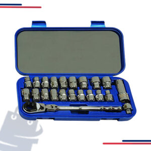 50671 Williams 3/8" Drive Bolt-Thru Socket Set,22 PC in Drive Size 1/2” and In. Lb. 300-3000