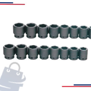 MS-6-8H Williams Socket Set, 8 Pieces, 3/4 Inch Drive, Shallow in Depth 19” and Width 32”