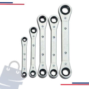 Williams Ratcheting Box End Wrench Set, 5 Pieces in Drive Size 1/2” and In. Lb. 300-3000